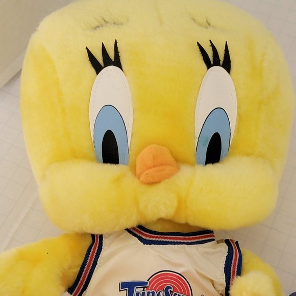 Vintage w Tag 1996 Warner Brothers Space Jam Tweety Bird Tune Squad Plush Toy - Picture 2 of 16